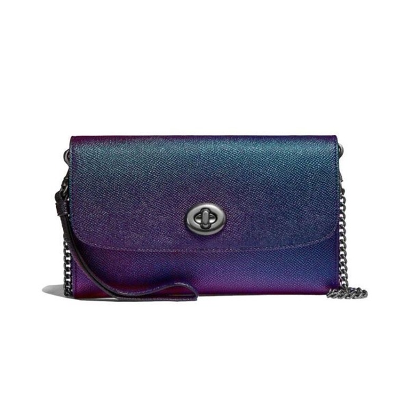 COACH Hologram Turn Lock Chain Wristlet Crossbody Bag (F22800) - Picture 8 of 8